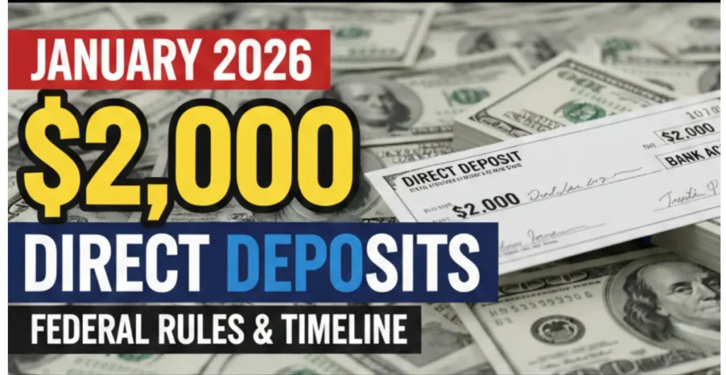 $2,000 Federal Direct Deposits Jan 2026 – Timeline and Rules Explained